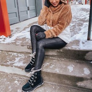 Spanx Faux Leather Moto Leggings